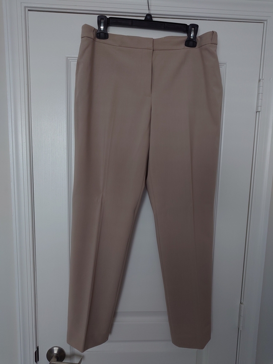 Calvin Klein Pants - Calvin Klein Beige Tapered-Leg Dress Trousers Size 10